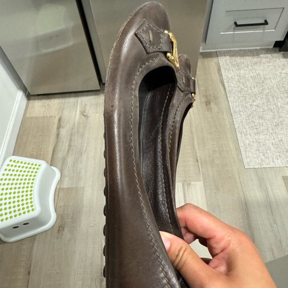 Louis Vuitton brown leather flats - Picture 2 of 4